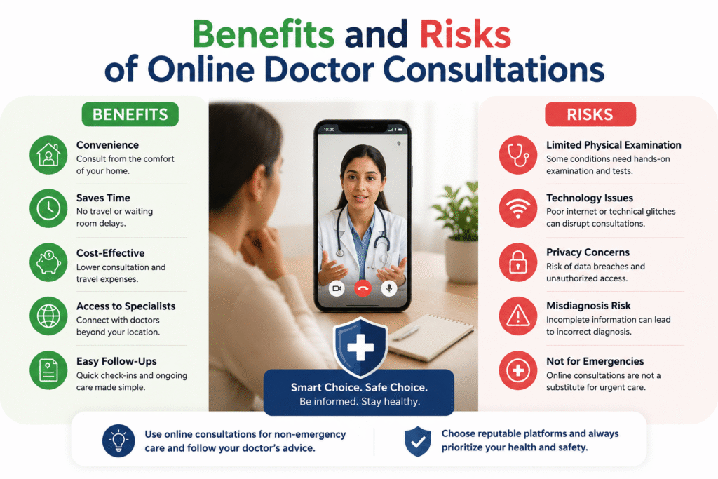 Benefits and Risks of Online Doctor Consultations