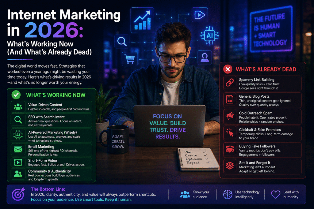 Internet Marketing in 2026: What’s Working Now (And What’s Already Dead)