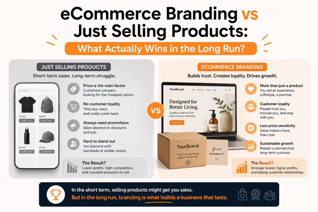 eCommerce Branding vs Just Selling Products: What Actually Wins in the Long Run?